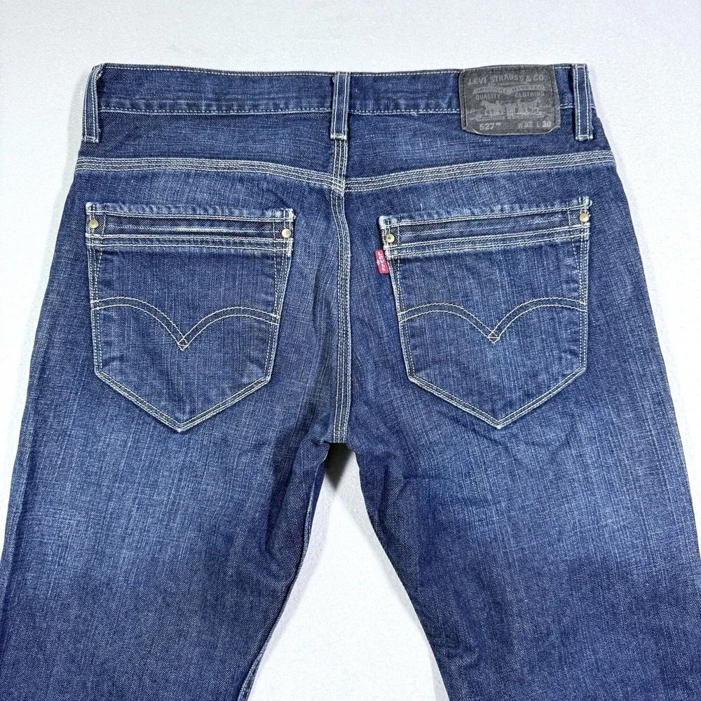 Levis 527 Jeans Mens 32x30 Boot Cut Dark Wash Western Denim Bootcut Y2K